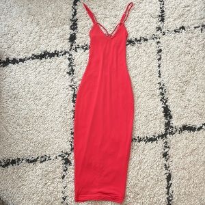 Revolve blood orange form fitting dress